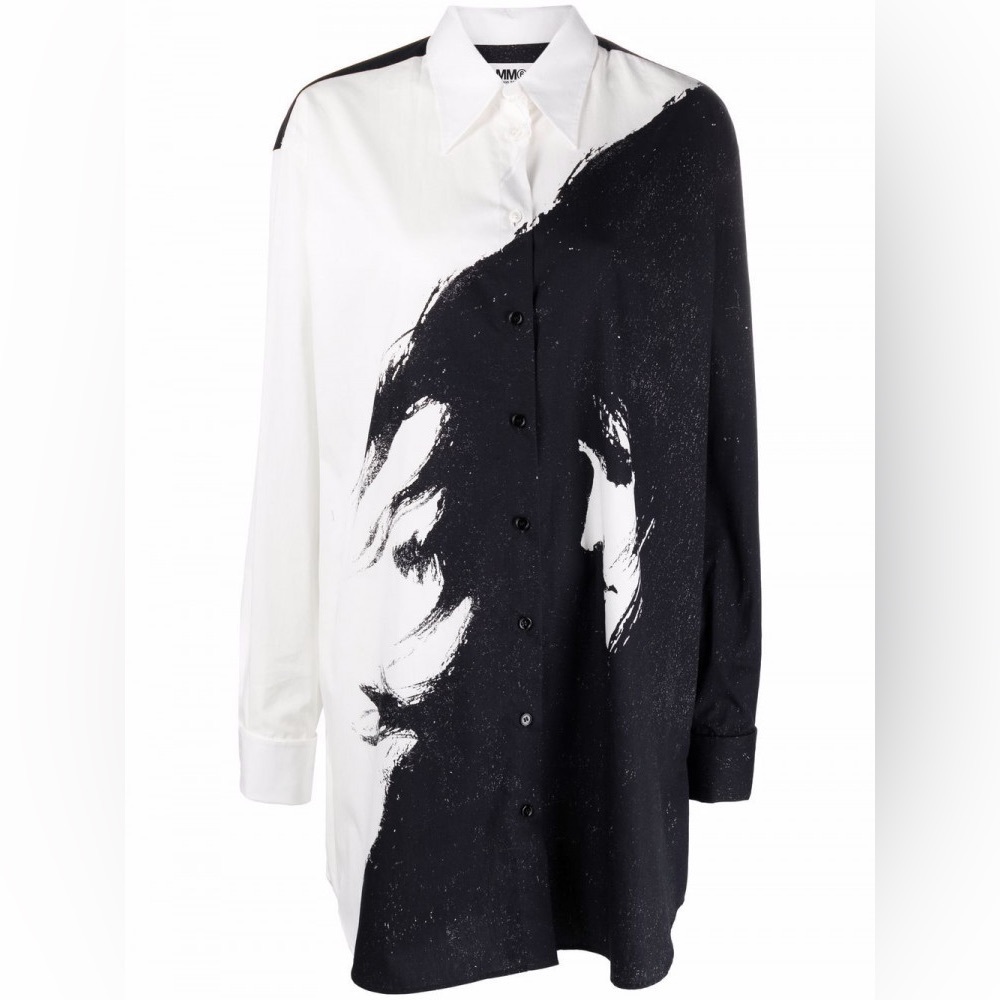 MM6 Maison Margiela White Reversed Short Dress